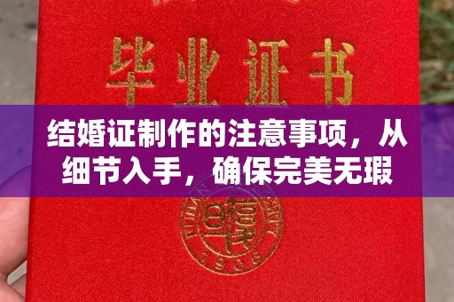 本溪结婚证制作的注意事项，从细节入手，确保完美无瑕